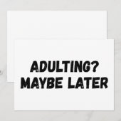 Invitation Adulte Peut-Être Plus Tard (Devant / Derrière)