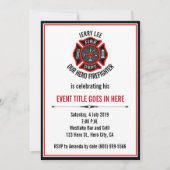 Invitation Adulte Pompier Événement Retraite Anniversaire (Devant)