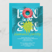 Invitation Adulte soleil été (Devant / Derrière)