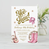 Invitation Adulte Western Rustic 30e Fille-fille Anniversaire (Debout devant)