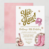 Invitation Adulte Western Rustic 30e Fille-fille Anniversaire (Devant / Derrière)