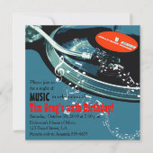 Invitation Adultes Musique Thème Anniversaire (Devant)