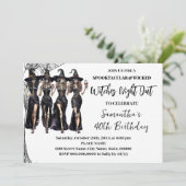 Invitation Adutls Anniversaire Halloween sorcières Night Out (Debout devant)