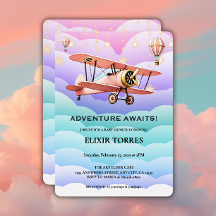 Invitation Adventure Atattend le Baby shower de l'aviation