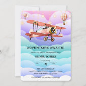 Invitation Adventure Atattend le Baby shower de l'aviation (Devant)