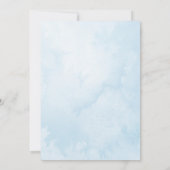 Invitation Adventure Attend ! Baby shower Blue Hot Air Balloo (Dos)