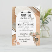 Invitation Adventure Attend Baby shower Bois Cerf (Debout devant)