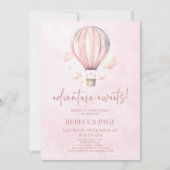 Invitation Adventure Attend ! Baby shower de ballon à air cha (Devant)