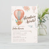 Invitation Adventure Attend Foster Baby shower Neutre (Debout devant)