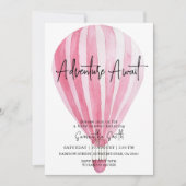 Invitation Adventure Attend le Baby shower de ballon à air ch (Devant)