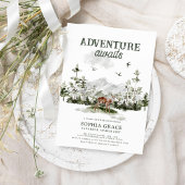 Invitation Adventure Attend le Baby shower des bois