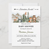 Invitation Adventure Attend le Baby shower des bois (Devant)