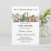 Invitation Adventure Attend le Baby shower des bois (Debout devant)