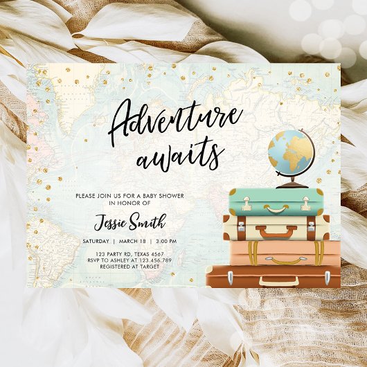 Invitation Adventure Attend le Baby shower des couples de voy