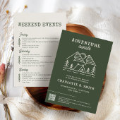 Invitation Adventure Attend Moderne Simple Camp Bachelorette