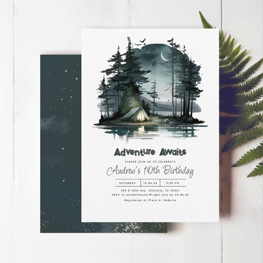 Invitation Adventure Attend Night Sky Nature Anniversaire Fêt