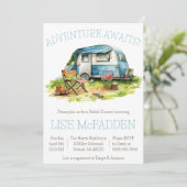 Invitation Adventure Attend ! Remorque, Camping, Fête des mar (Debout devant)