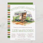 Invitation Adventure Attend ! Remorque, Camping, Fête des mar (Devant / Derrière)