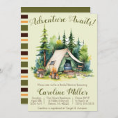 Invitation Adventure Attend ! Tente, Camping, Fête des mariée (Devant / Derrière)