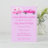 Invitation Adventure Attend un BABY SHOWER de camion et de re (Debout devant)
