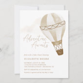 Invitation Adventure Attend un ballon neutre | BABY SHOWER (Devant)