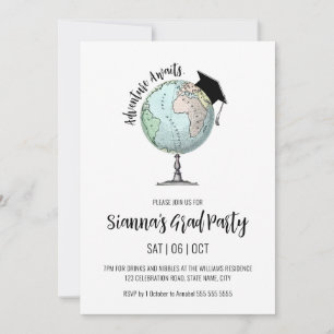 Invitation Adventure Attend un minimum simple de graduation