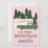 Invitation Adventure Attente Camper Vintage Camper BABY SHOWE (Dos)