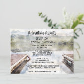 Invitation Adventure Await Bateau Docks Lac Famille Réunion (Debout devant)