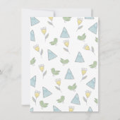 Invitation Adventure Await Bear Bunny Vélo Baby shower (Dos)