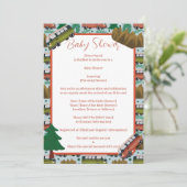 Invitation Adventure Await : Camper Baby Boy Shower (Debout devant)