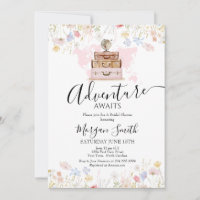 Adventure Await Fête des mariées, douche de voyage