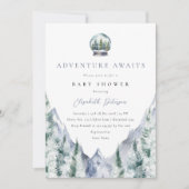Invitation Adventure Await Forest Baby shower (Devant)