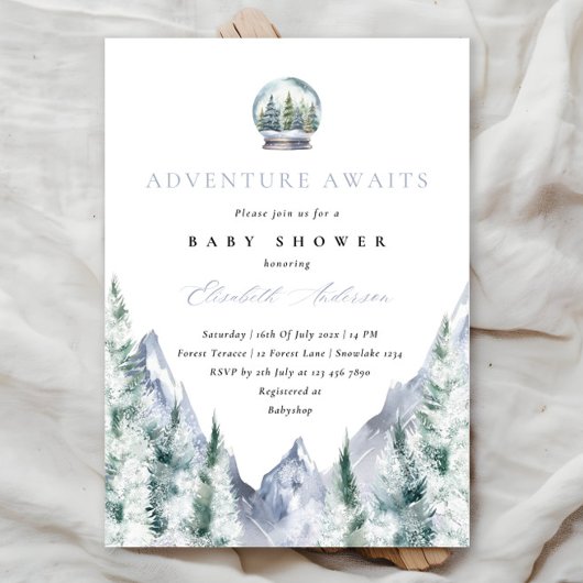 Invitation Adventure Await Forest Baby shower