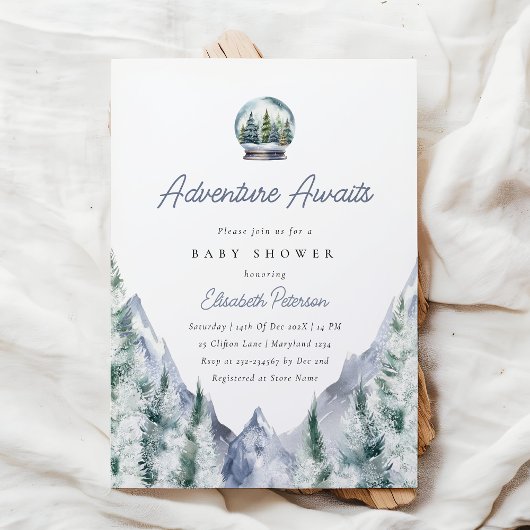 Invitation Adventure Await Forest Baby shower