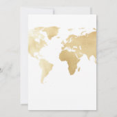 Invitation Adventure Await Gold Foil World Map Baby shower (Dos)