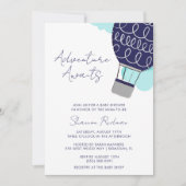 Invitation Adventure Await Hot Air Baby shower (Devant)