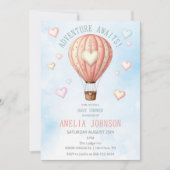 Invitation Adventure Await Hot Air Baby shower (Devant)