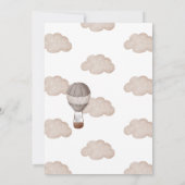Invitation Adventure Await Hot Air Balloon 1er anniversaire (Dos)