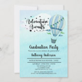 Invitation Adventure Await Hot Air Balloon Party de graduatio (Devant)