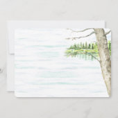 Invitation Adventure Await Lake et Canoe Baby shower (Dos)