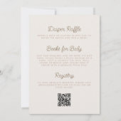Invitation Adventure Await mignon Fox QR Code Baby shower (Dos)
