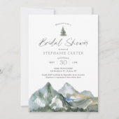 Invitation Adventure Await Mountain Forest Fête des mariées (Devant)