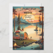 Invitation Adventure Await Mountain Forest Fête des mariées (Devant)