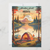 Invitation Adventure Await Mountain Forest Fête des mariées (Devant)