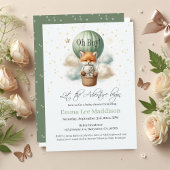 Invitation Adventure Await Oh Boy Fox in Hot Air Balloon