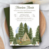 Invitation Adventure Await Rustic Forest Camping Baby shower