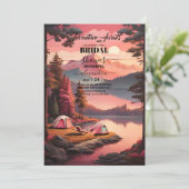 Invitation Adventure Await Tente Camping Fête des mariées (Debout devant)