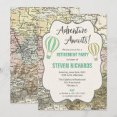 Invitation Adventure Awaite la fête mondiale de la retraite d (Devant / Derrière)