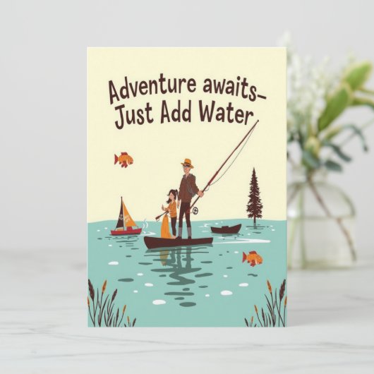 Invitation Adventure Awaits (Debout devant)