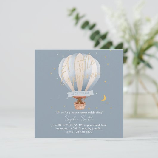 Invitation Adventure Awaits Whimsical Cute Teddy Bear (Debout devant)